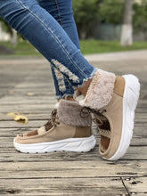 Botas de nieve de lana tejida con costuras más polar